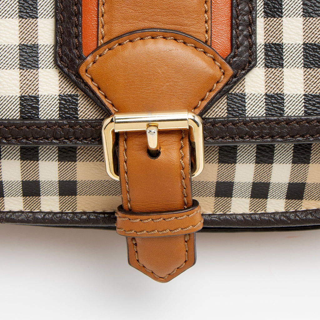 Burberry Haymarket Check Buckle Messenger (SHF-5qIRC7)