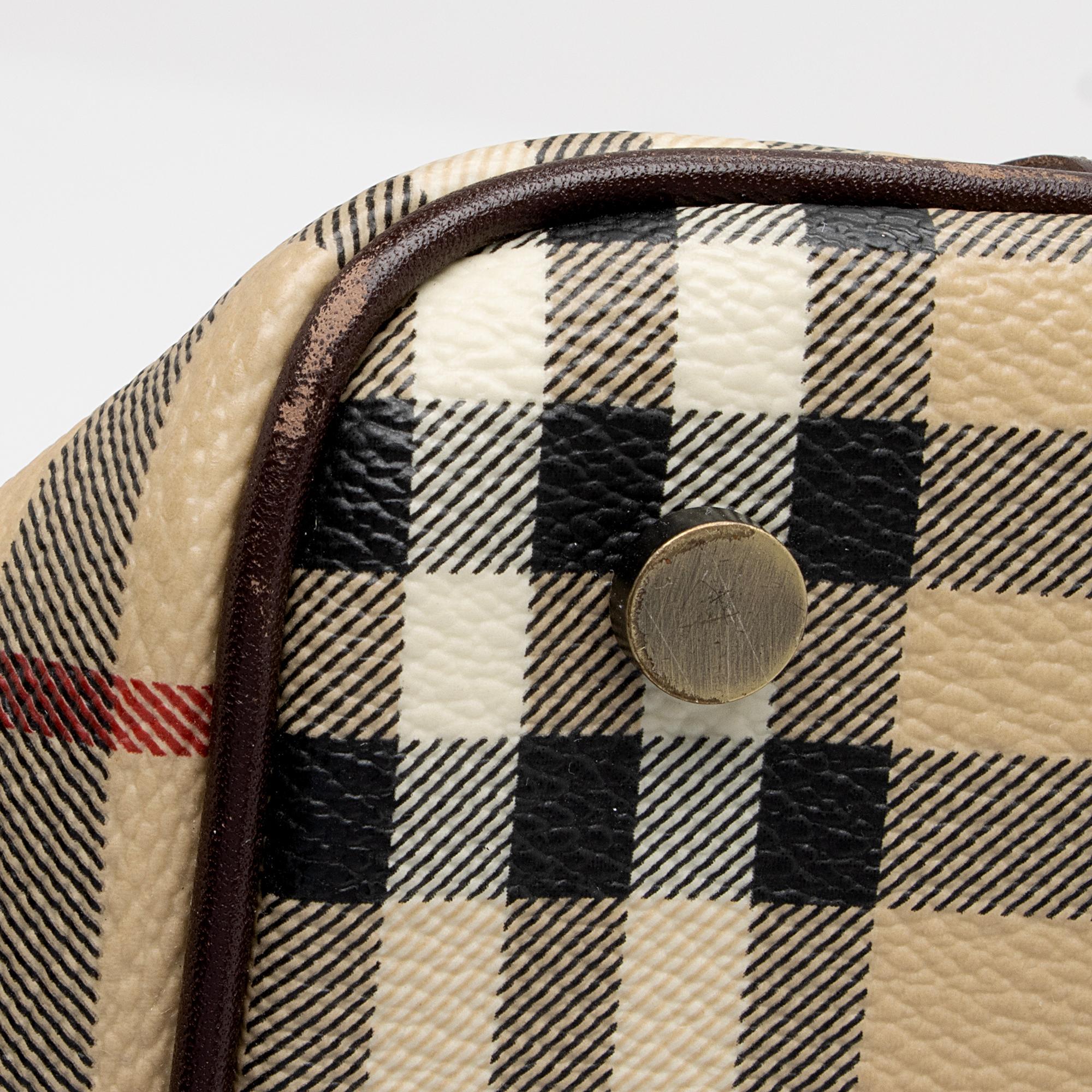 Burberry Haymarket Check Buckle Satchel (SHF-zrbH5J)