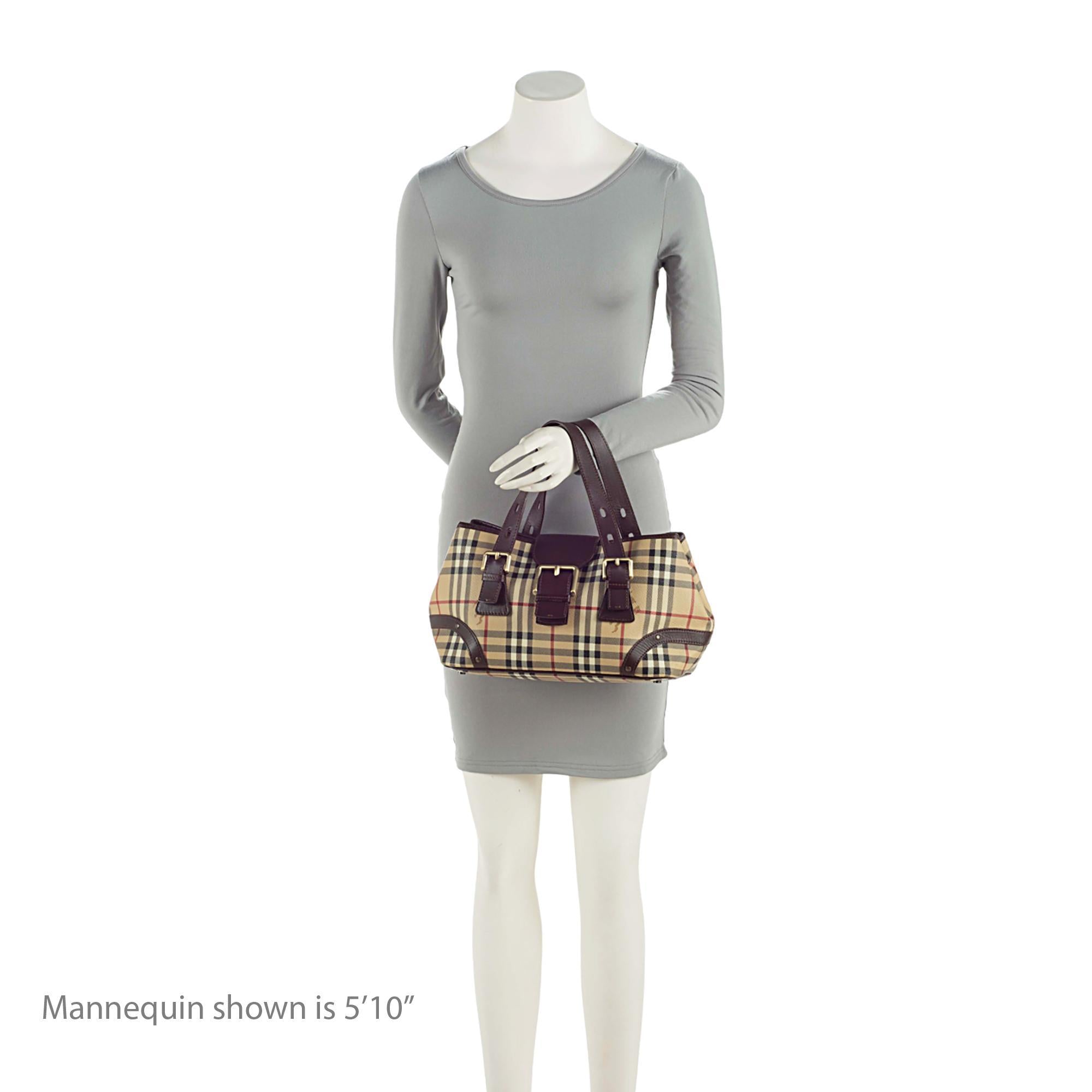 Burberry Haymarket Check Buckle Satchel