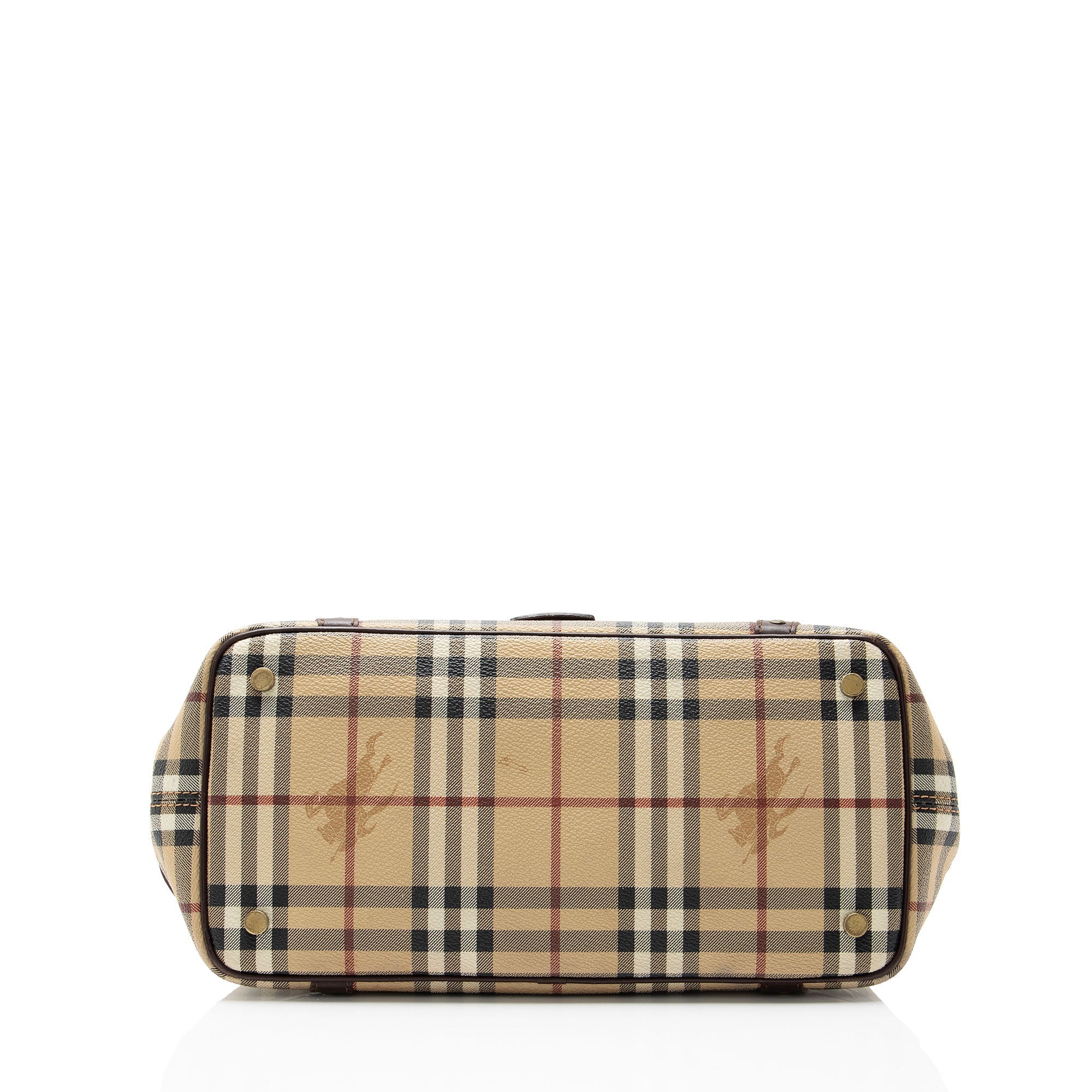 Burberry Haymarket Check Buckle Satchel