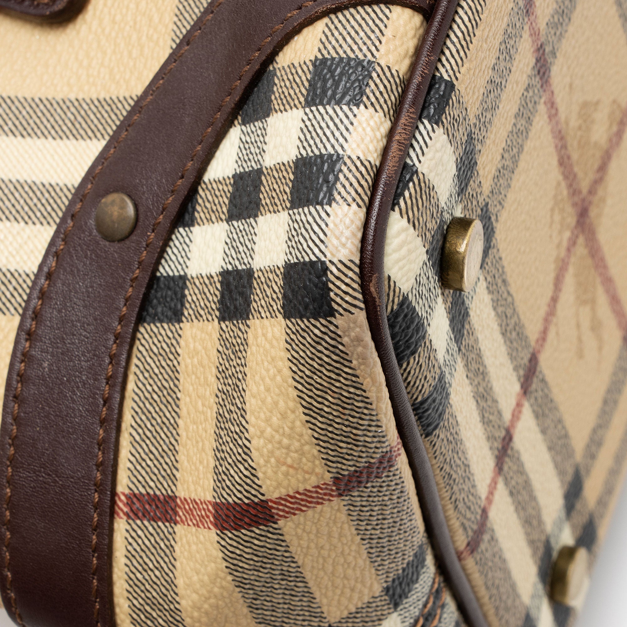 Burberry Haymarket Check Buckle Satchel