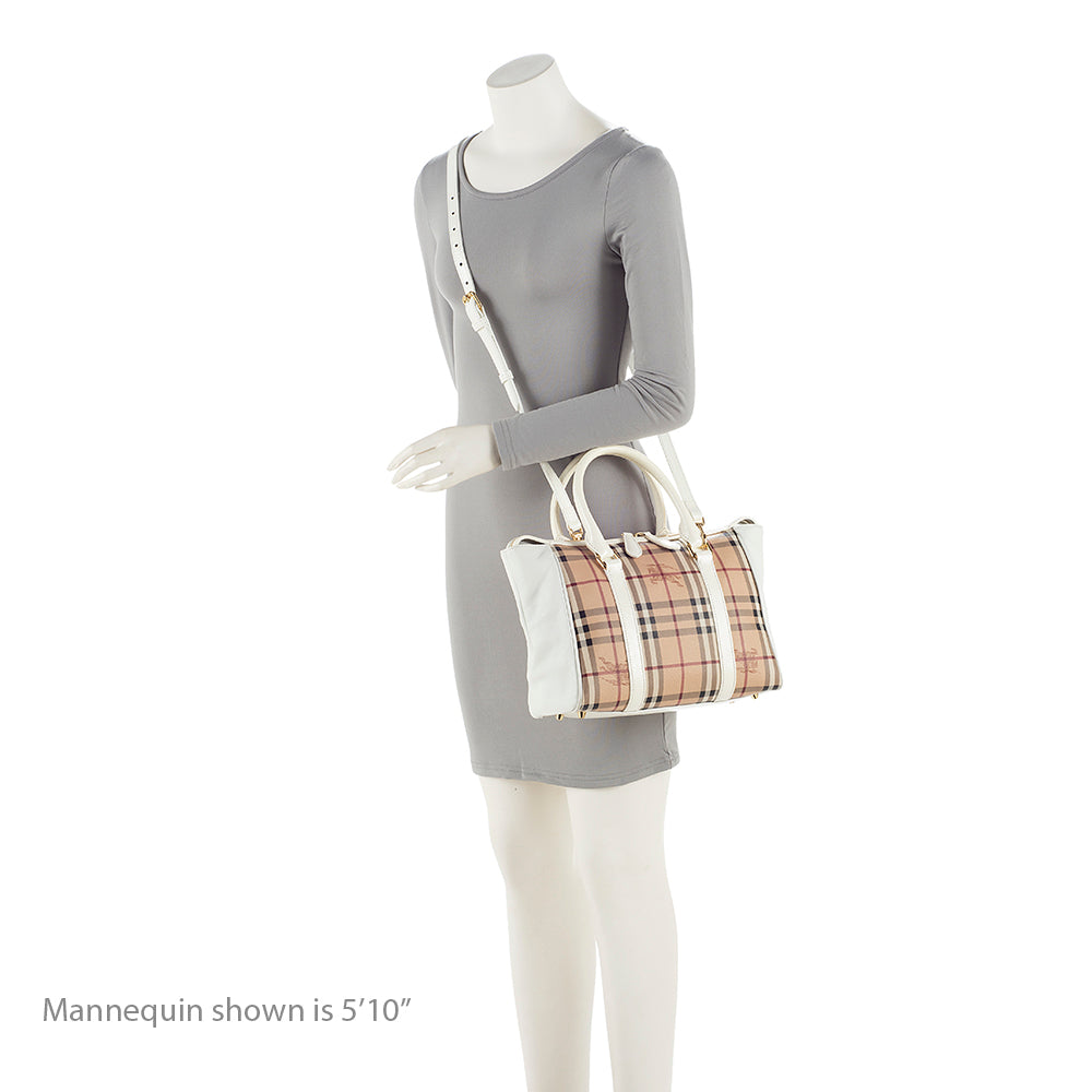 Burberry Haymarket Check Chatton Medium Tote (SHF-21124)