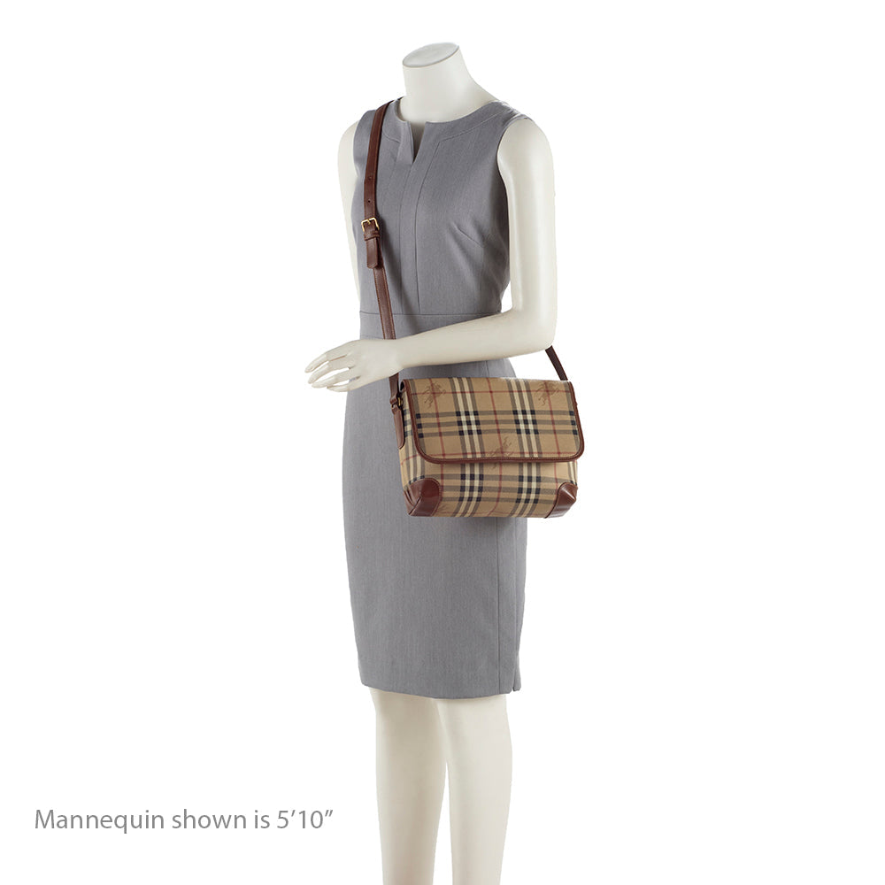 Burberry Haymarket Check Flap Messenger Bag - FINAL SALE (SHF-18819)