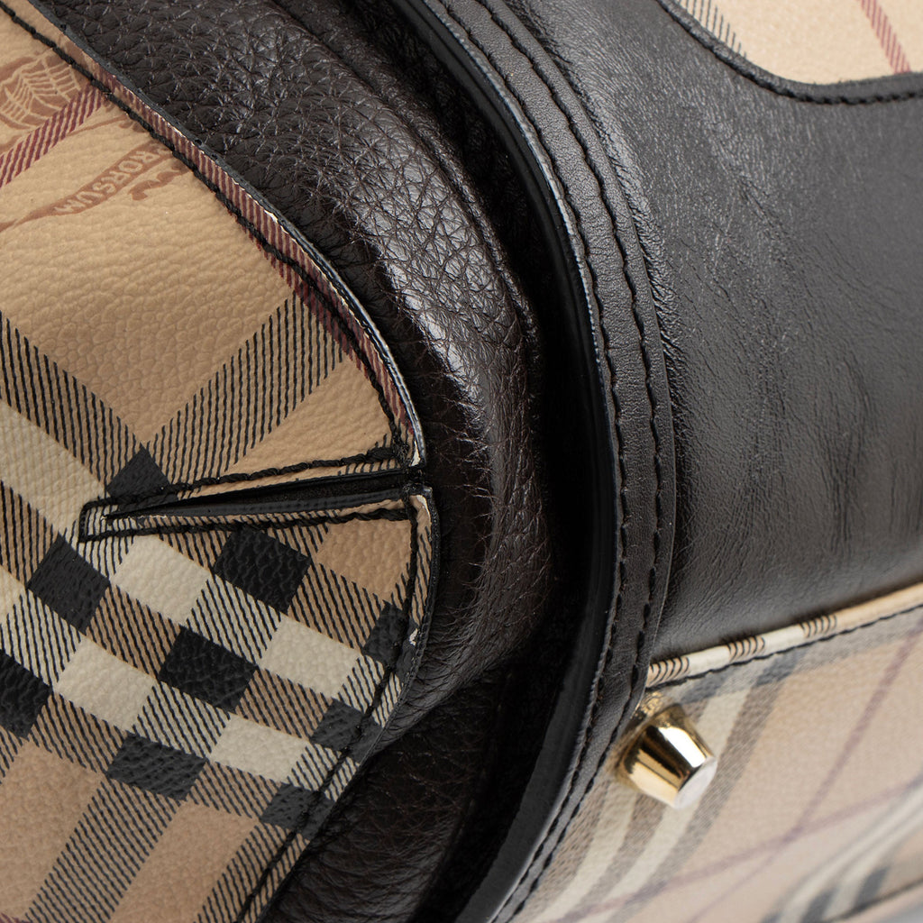 Burberry Haymarket Check Gladstone Satchel