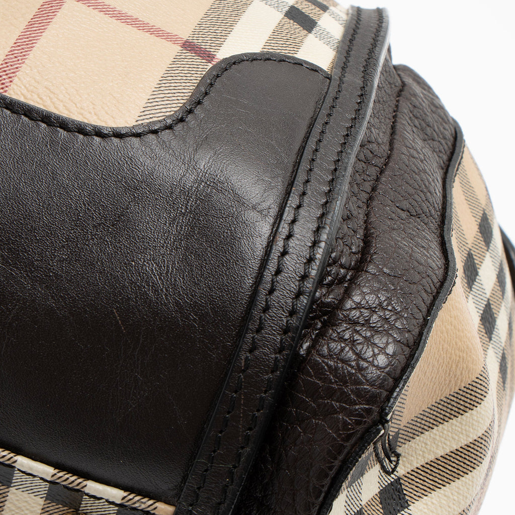 Burberry Haymarket Check Gladstone Satchel