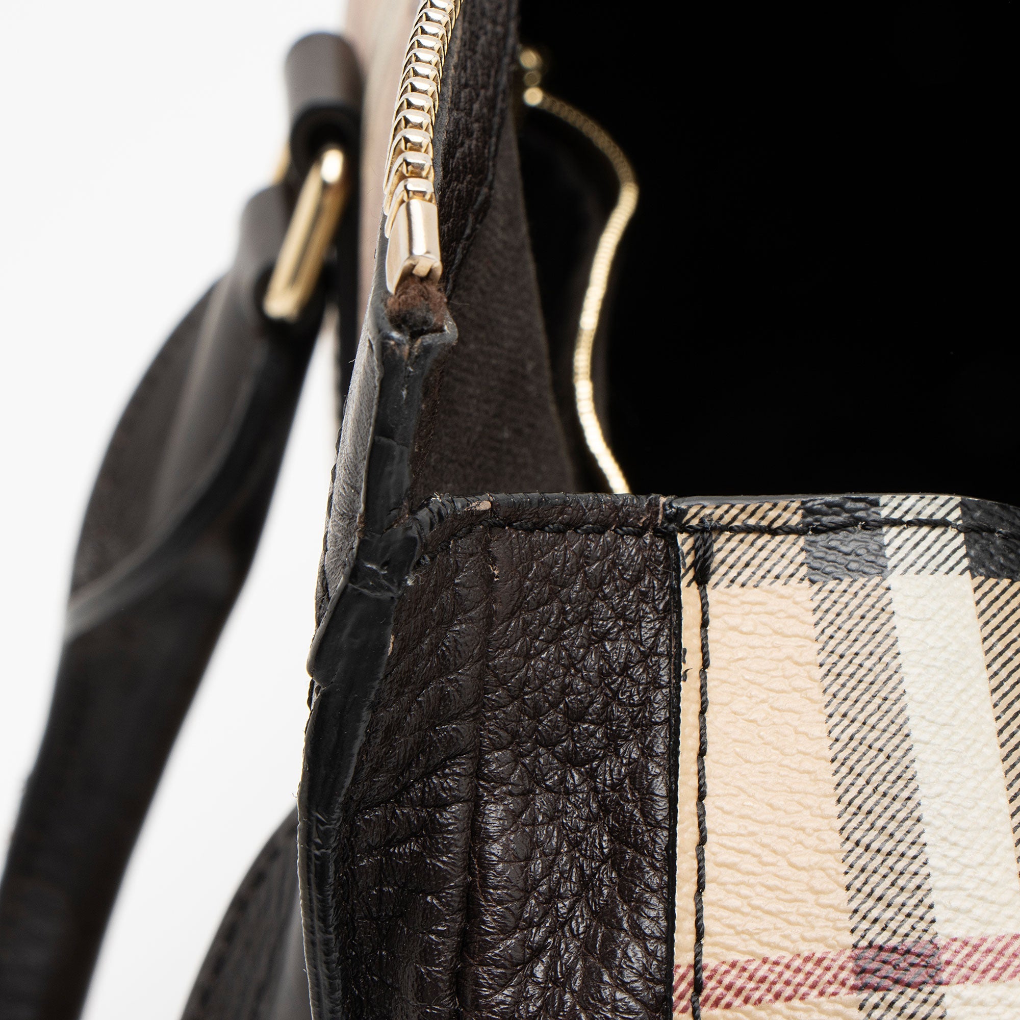 Burberry Haymarket Check Gladstone Satchel