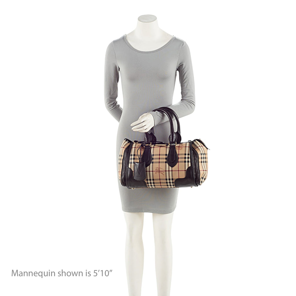 Burberry Haymarket Check Gladstone Satchel
