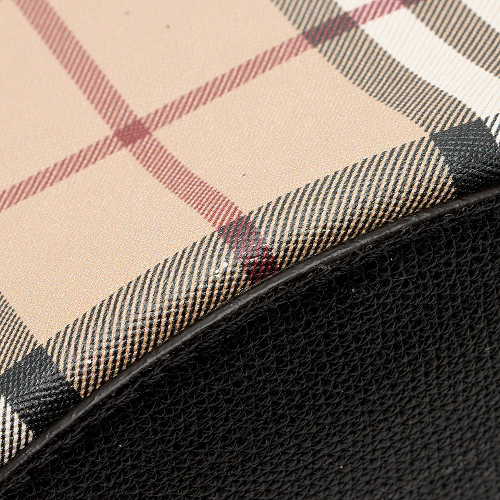 Burberry Haymarket Check Lorne Bucket Bag (SHF-21948)