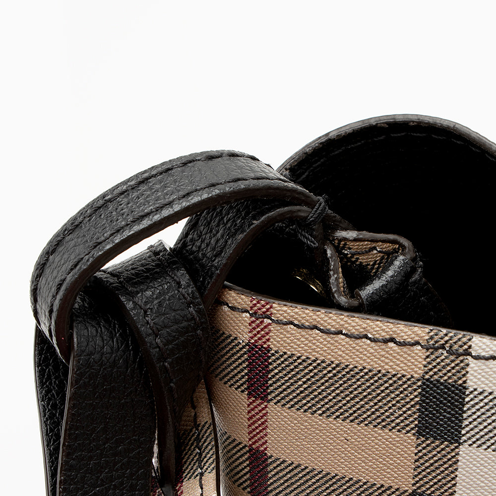 Burberry Haymarket Check Lorne Bucket Bag (SHF-21948)