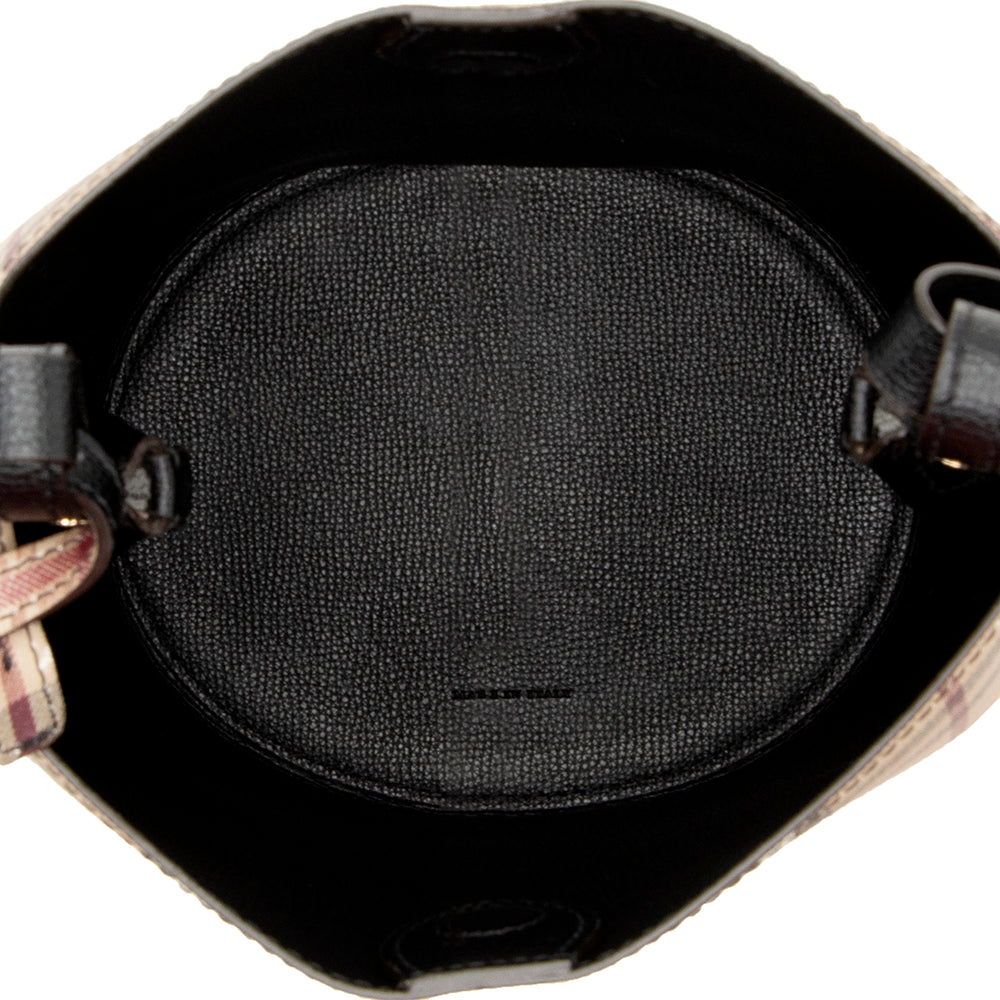Burberry Haymarket Check Lorne Bucket Bag (SHF-21948)