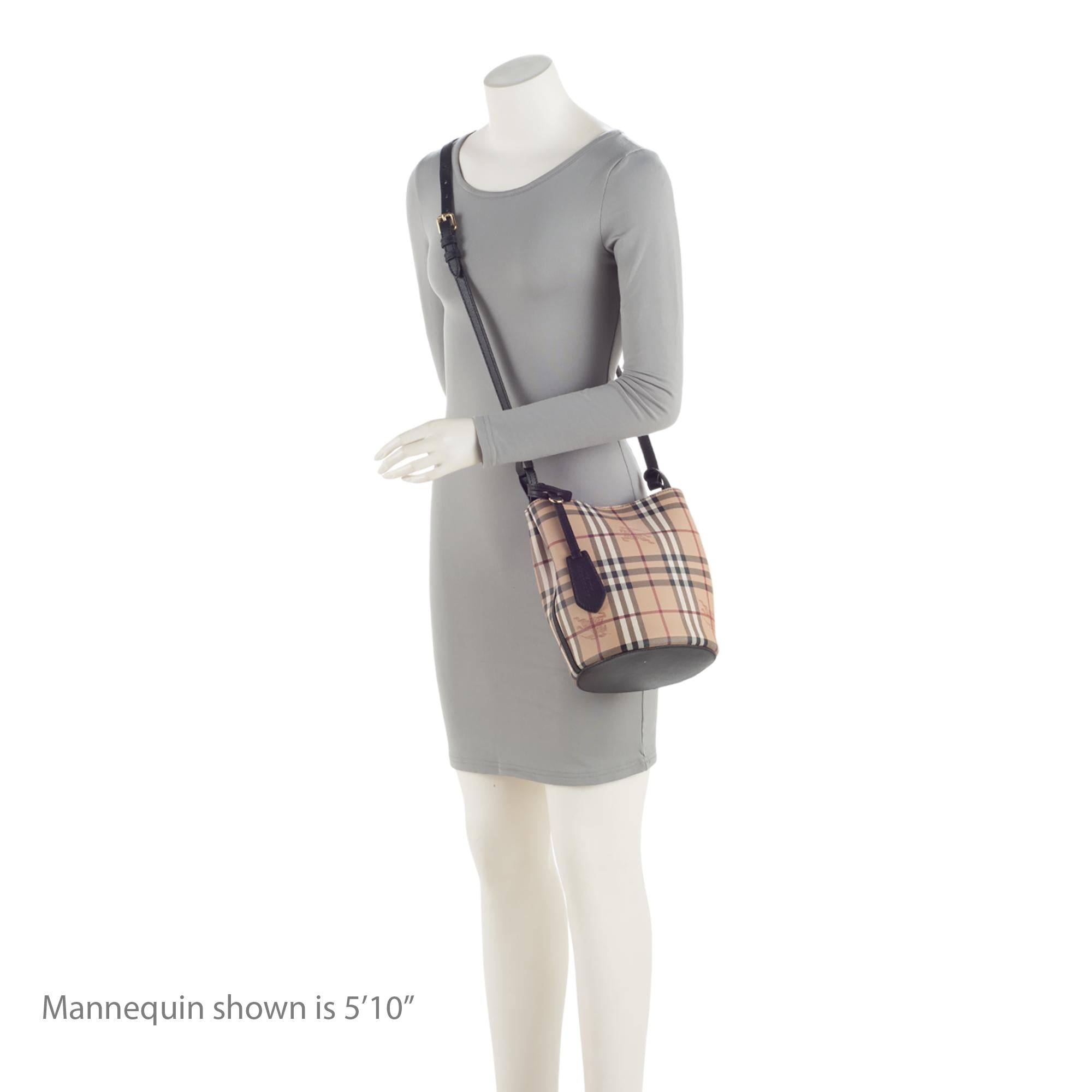 Burberry Haymarket Check Lorne Bucket Bag (SHF-KR1Hvi)
