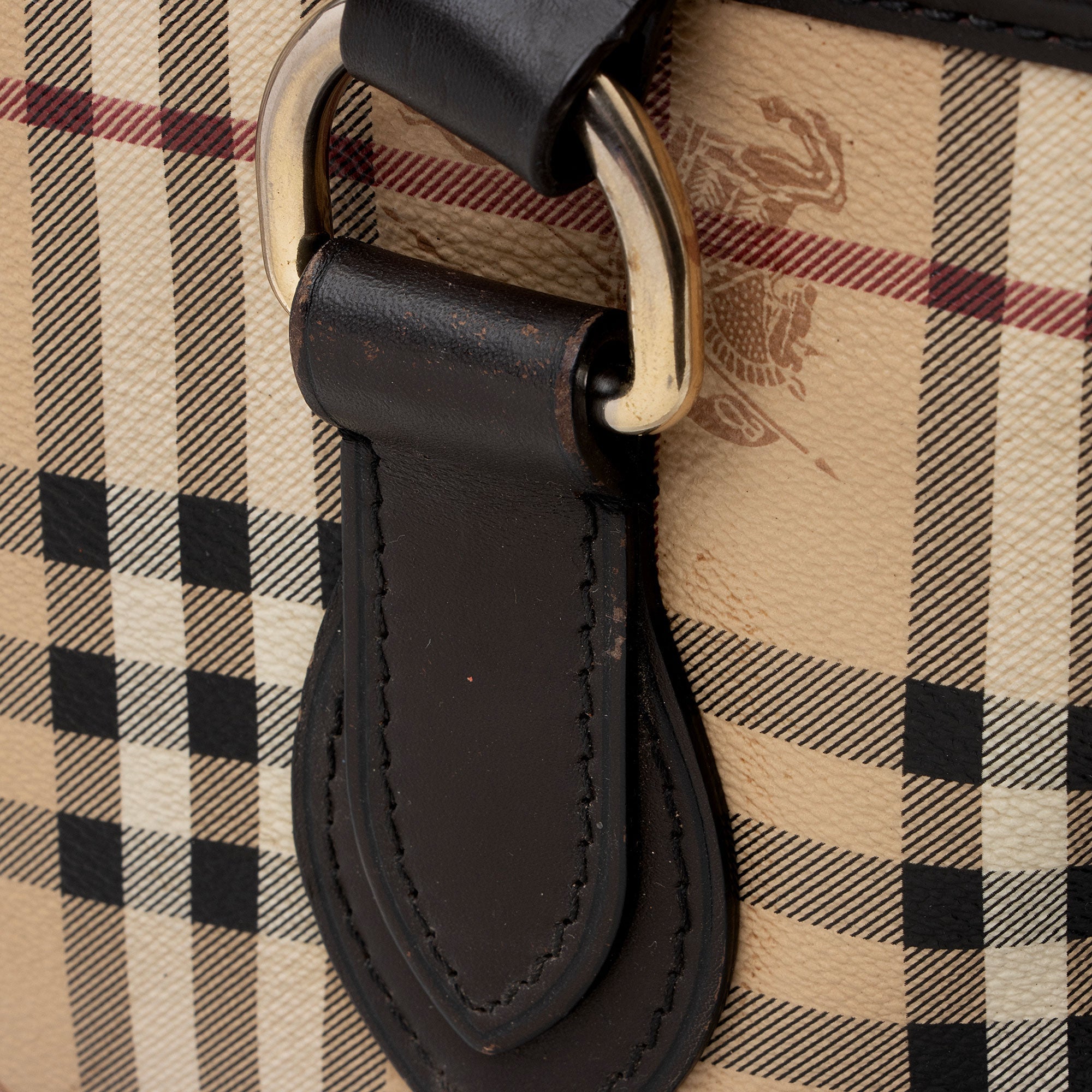Burberry Haymarket Check Regent Medium Tote (SHF-gey01E)