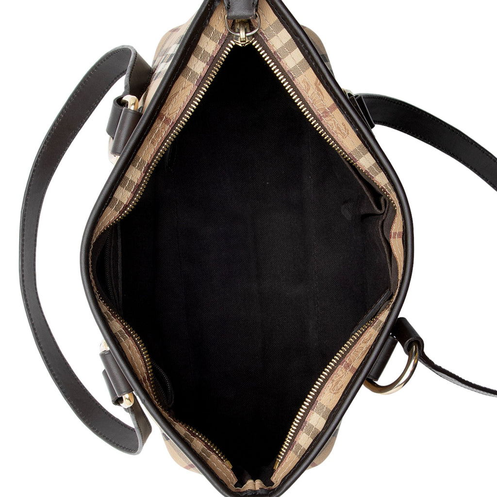 Burberry Haymarket Check Regent Medium Tote (SHF-gey01E)