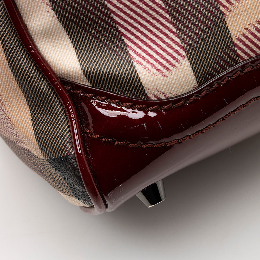Burberry Heart Check Boston Small Satchel (SHF-19966)
