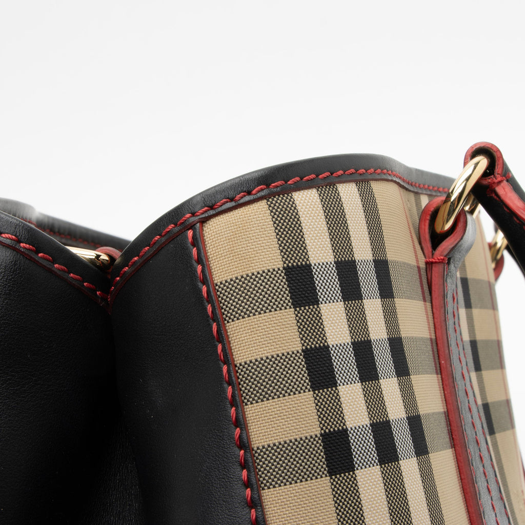 Burberry Horseferry Check Contrast Stitch Ballingdon Medium Tote