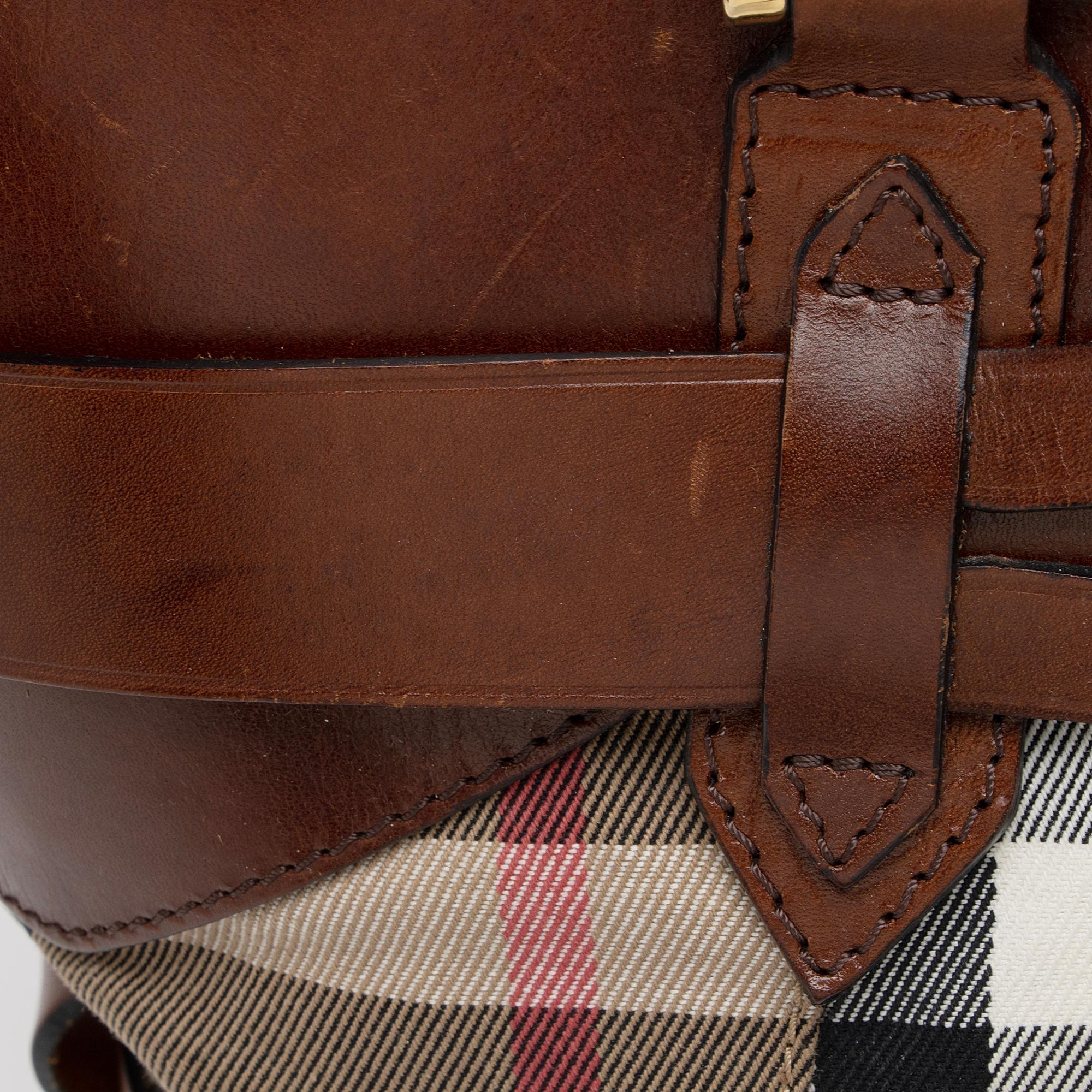 Burberry House Check Bridle Lynher Tote (SHF-mU2nhc)