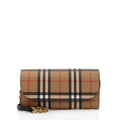 Burberry House Check Henley Chain Wallet (SHF-OabVyk)