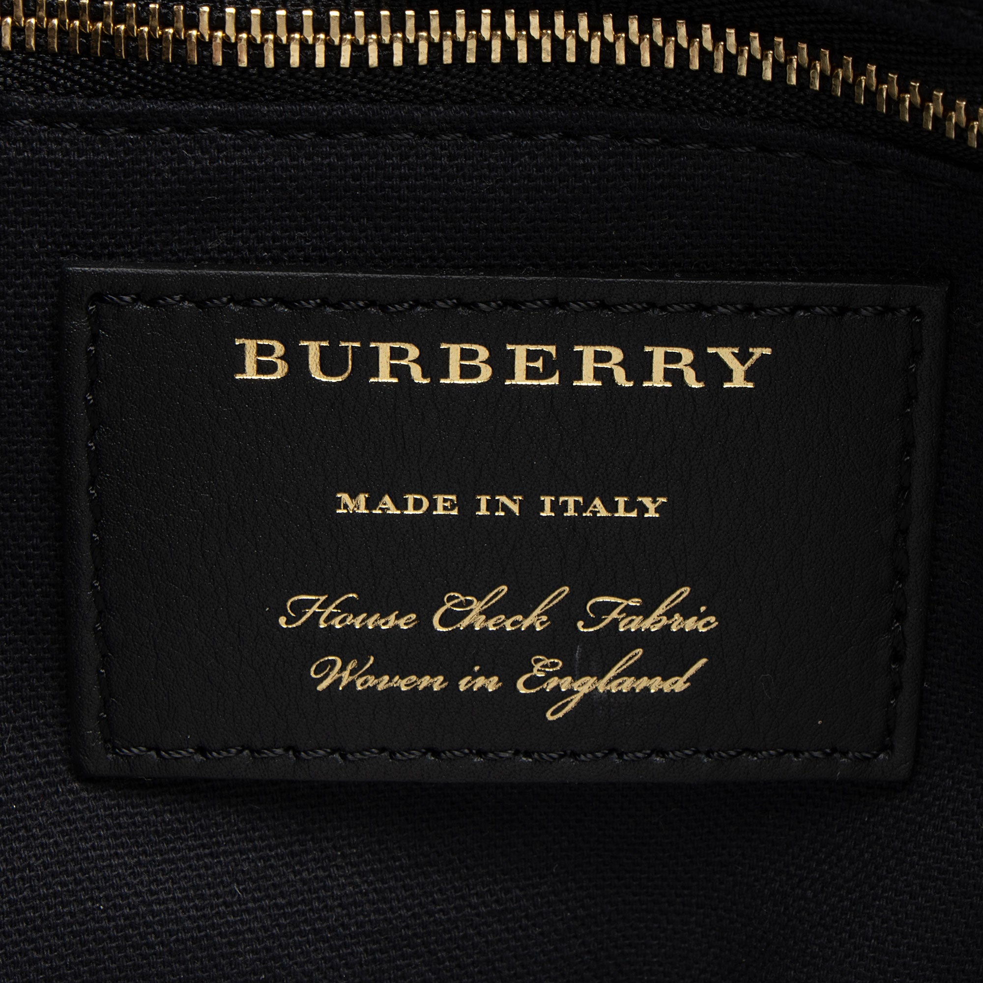 Burberry House Check Leather Banner Large Tote