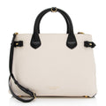 Burberry House Check Leather Banner Medium Tote (SHF-IHmkgX)