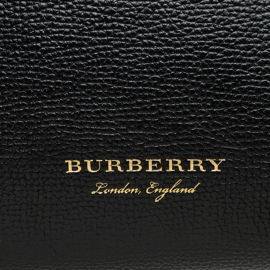 Burberry House Check Leather Banner Medium Tote