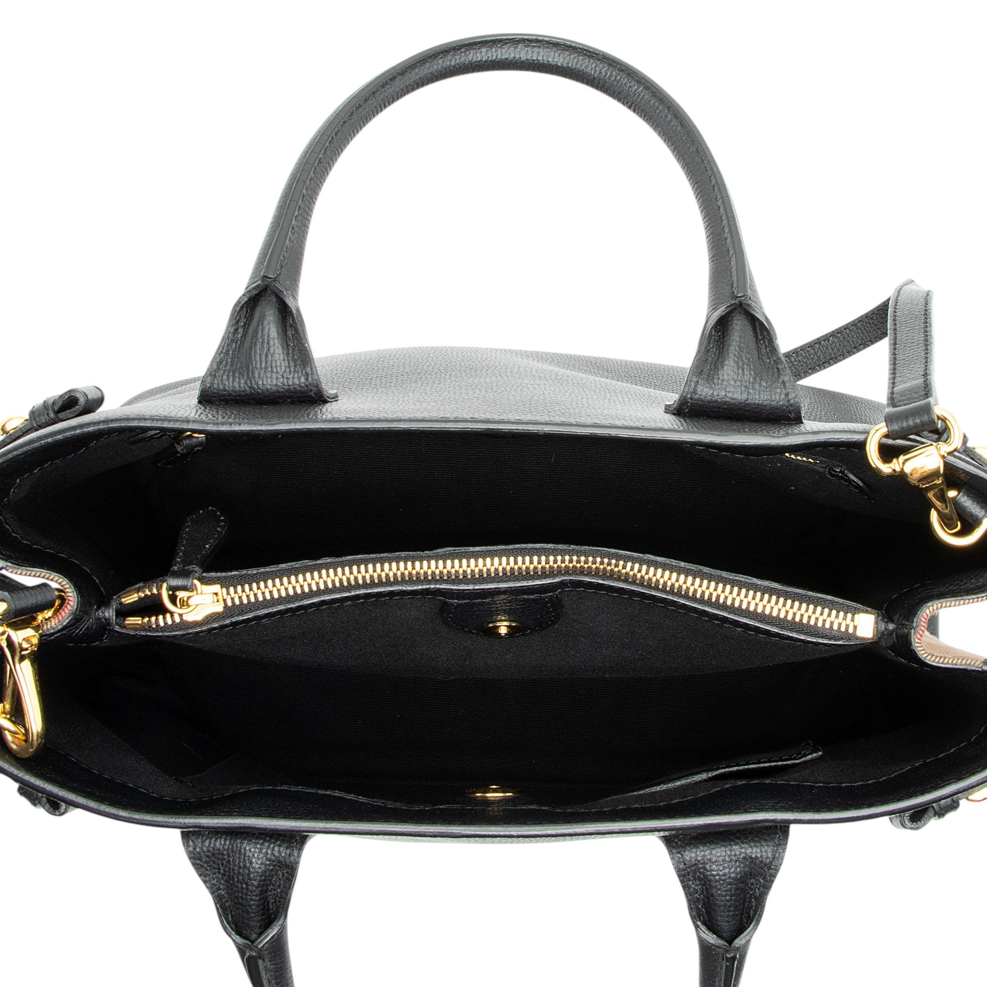 Burberry House Check Leather Banner Medium Tote