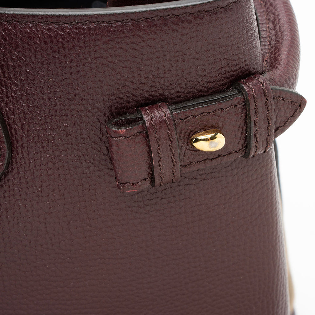 Burberry House Check Leather Banner Medium Tote