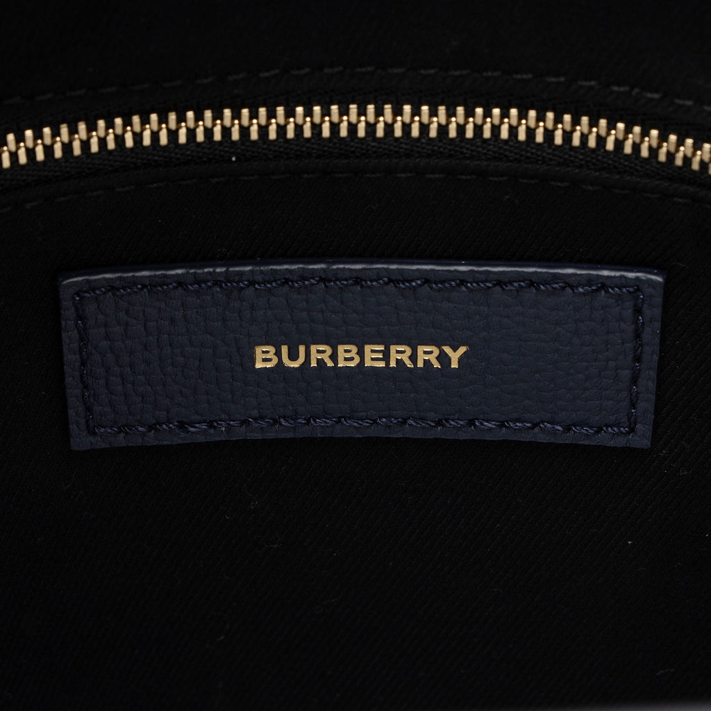 Burberry House Check Leather Banner Medium Tote