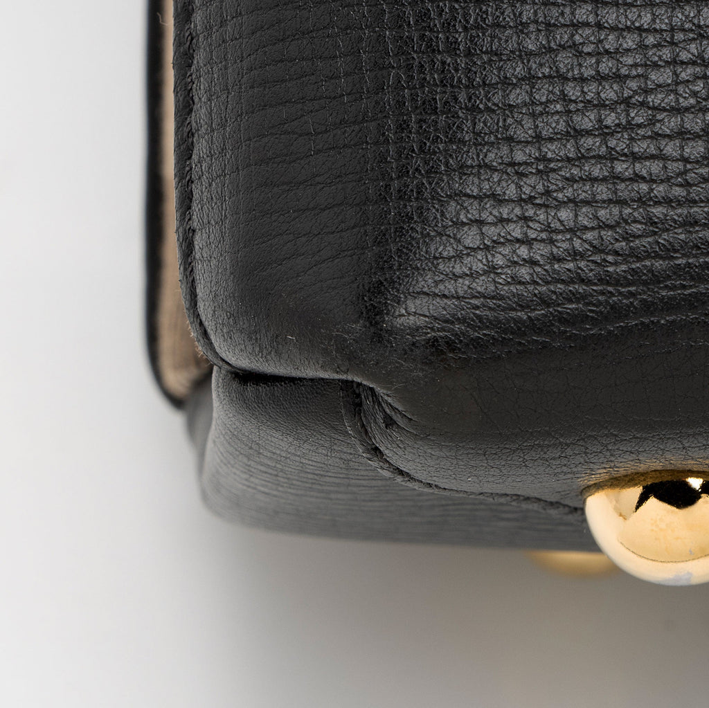 Burberry House Check Leather Banner Small Tote