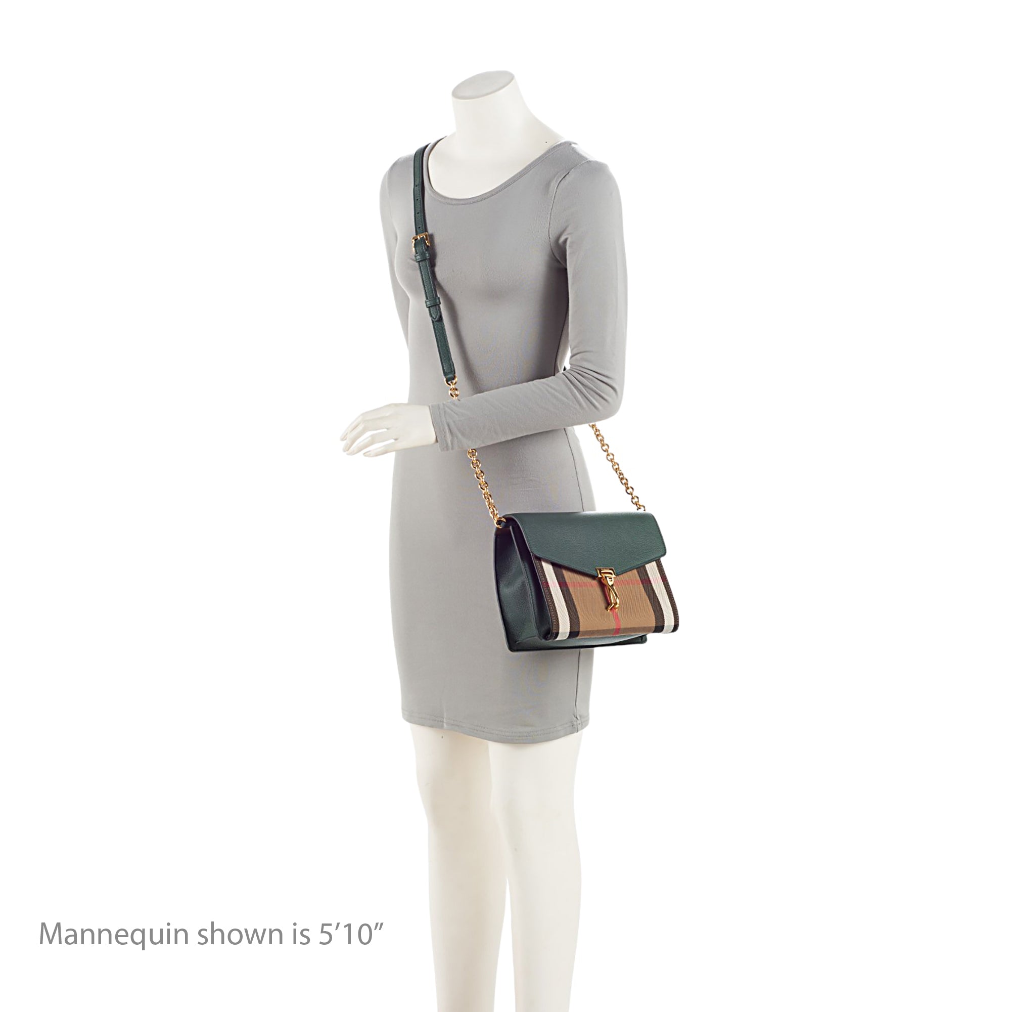 Burberry House Check Macken Chain Small Crossbody (SHF-WiRnsG)