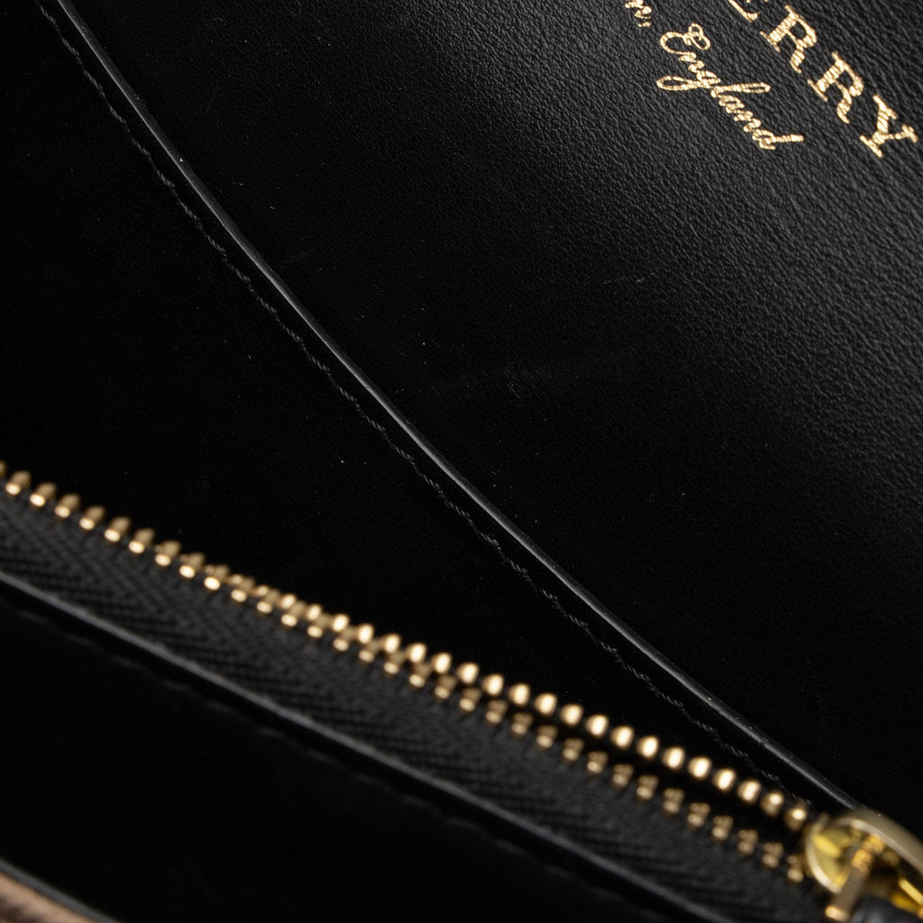 Burberry House Check Madison Buckle Small Shoulder Bag (SHF-x0DUJG)