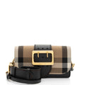 Burberry House Check Madison Buckle Small Shoulder Bag (SHF-P2oe5K)