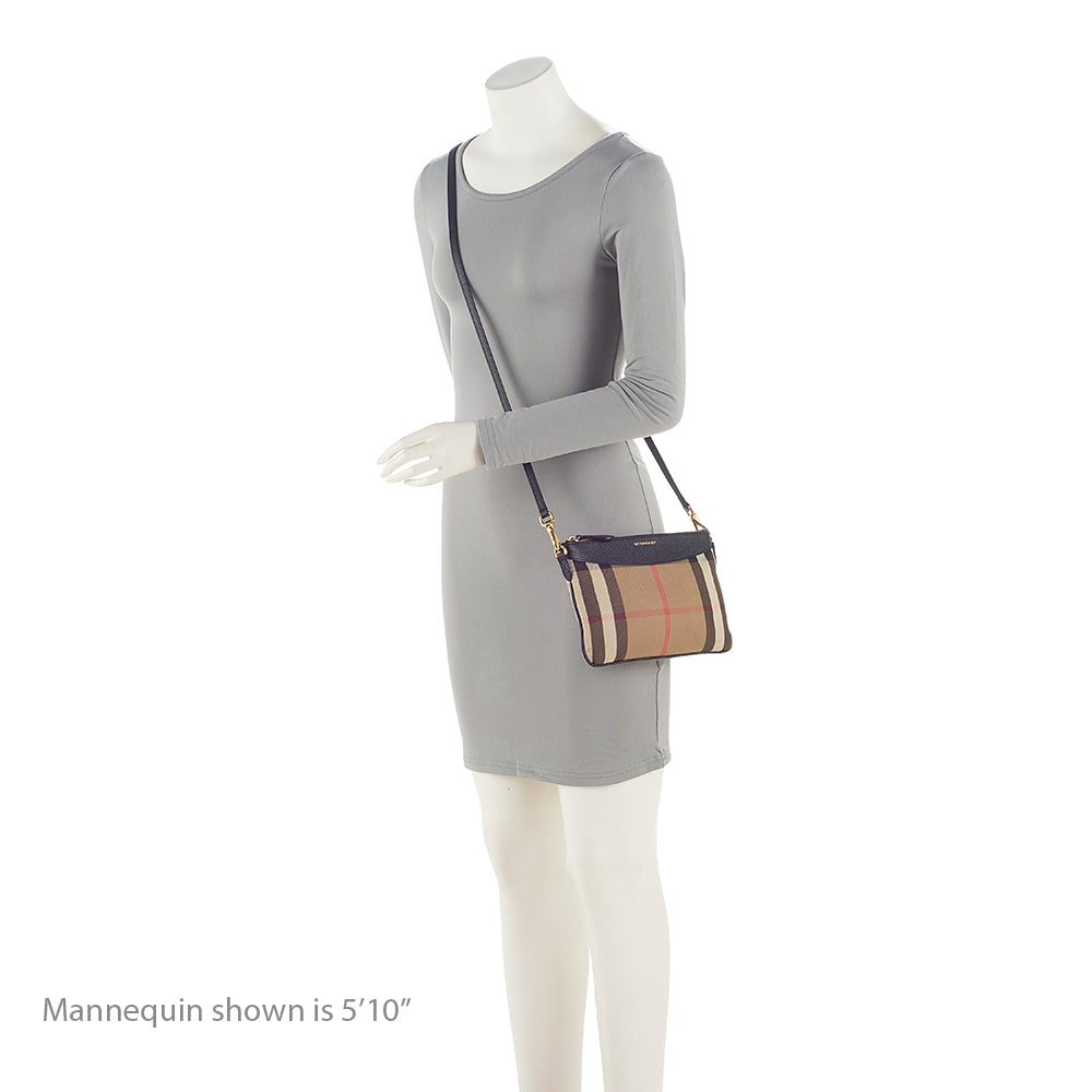 Burberry House Check Peyton Clutch (SHF-21676)