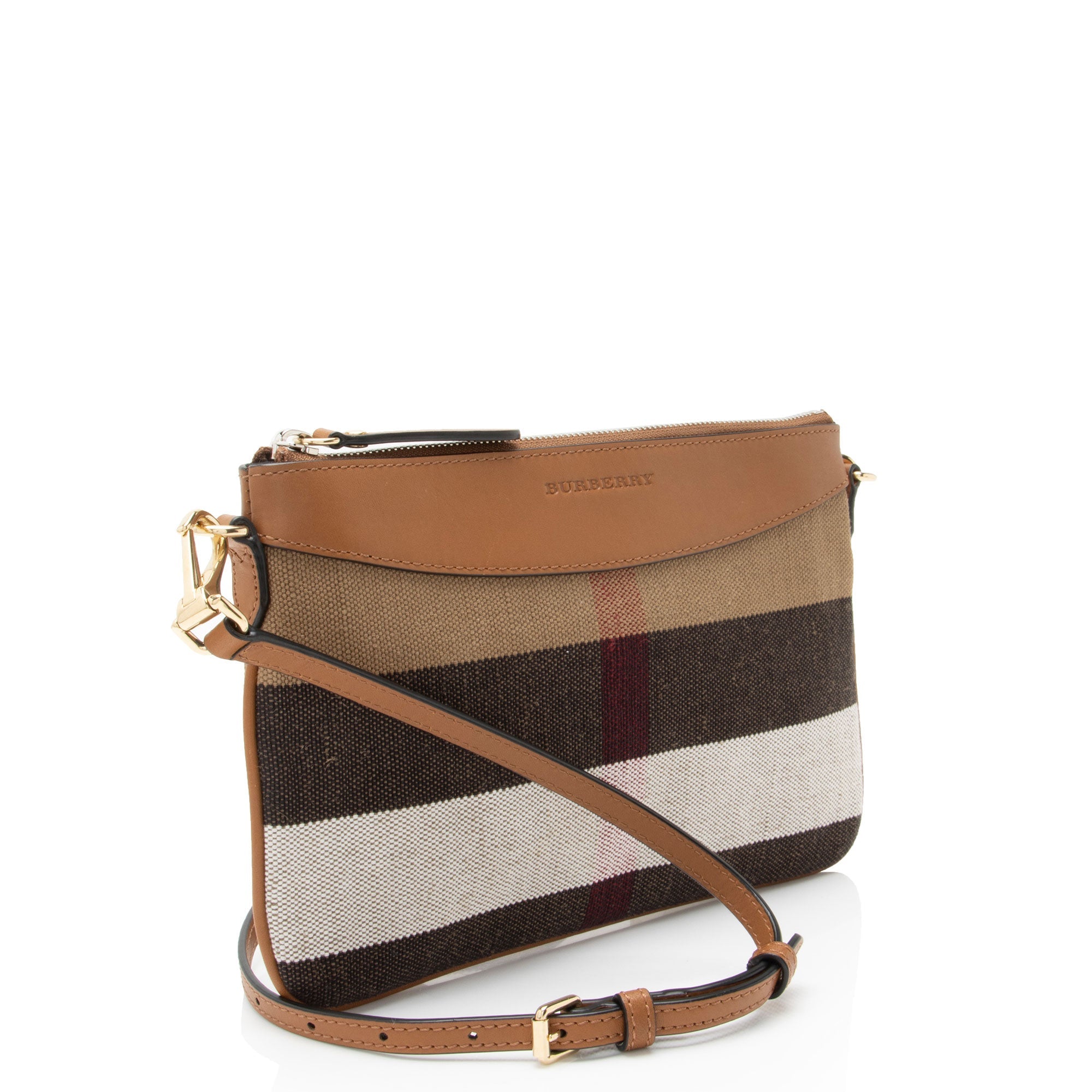Burberry House Check Peyton Clutch