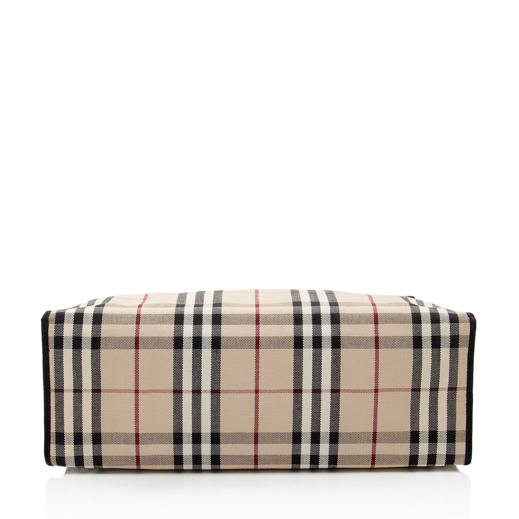 Burberry Horseferry Check Small Tote (SHF-yKj6B6)