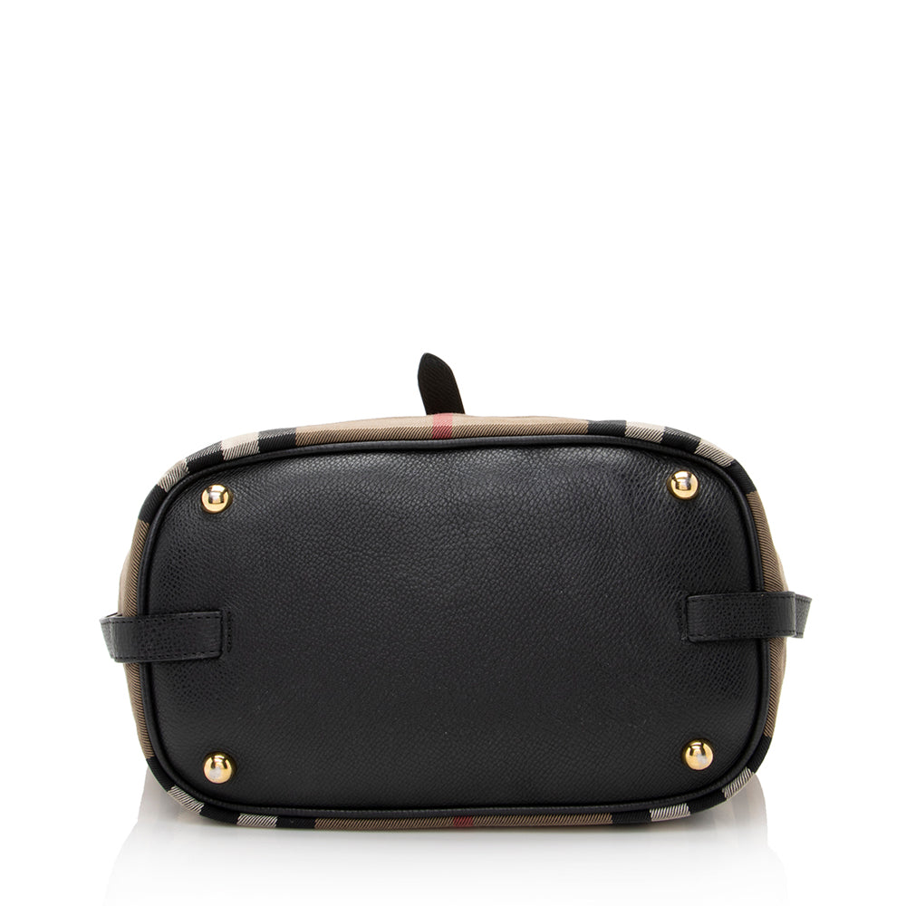 Burberry House Check Sycamore Medium Hobo (SHF-22098)