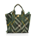Burberry Knit Check Scarlet Mini Tote