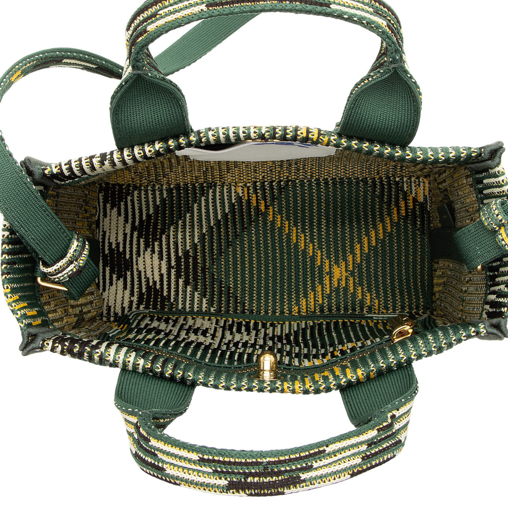 Burberry Knit Check Scarlet Mini Tote