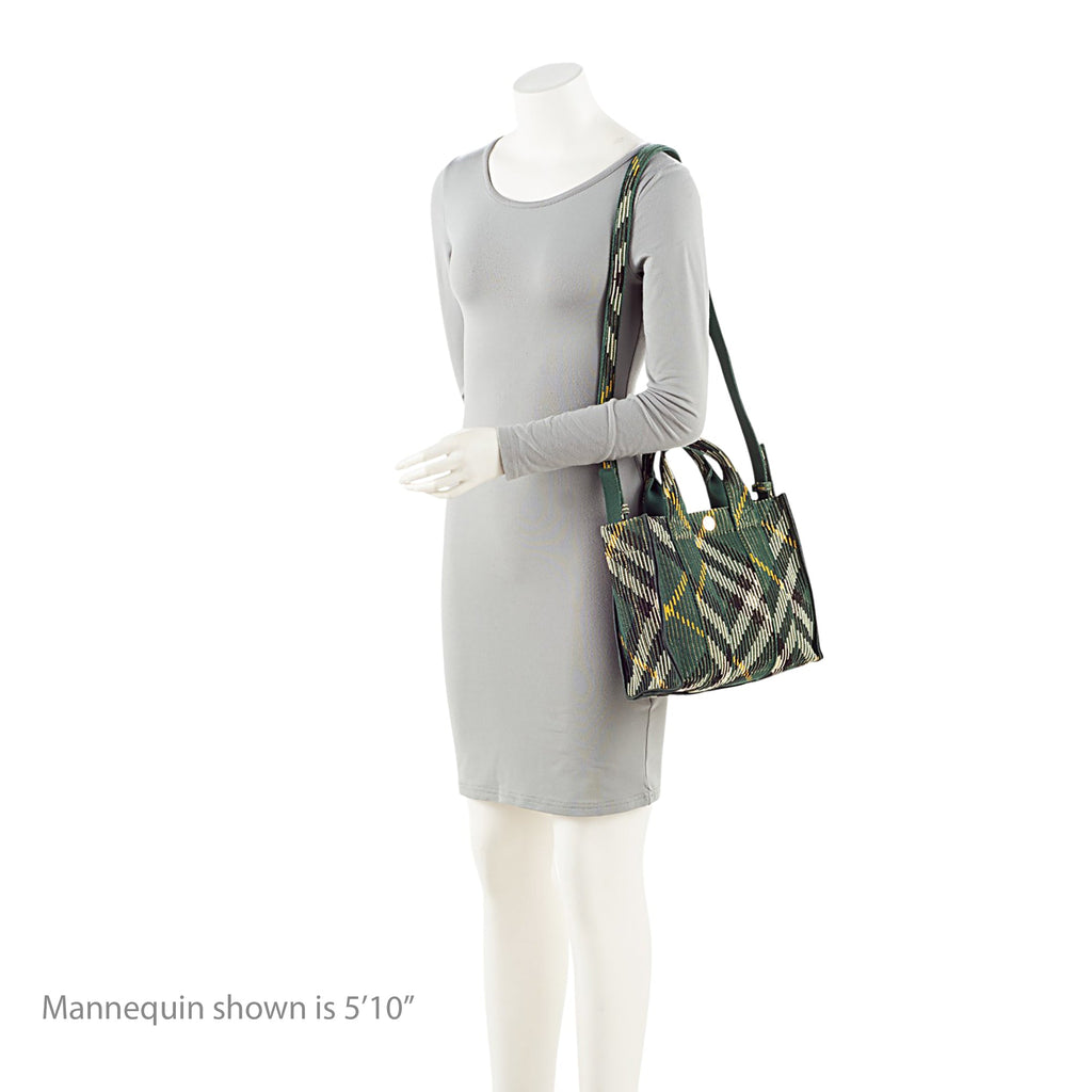 Burberry Knit Check Scarlet Mini Tote