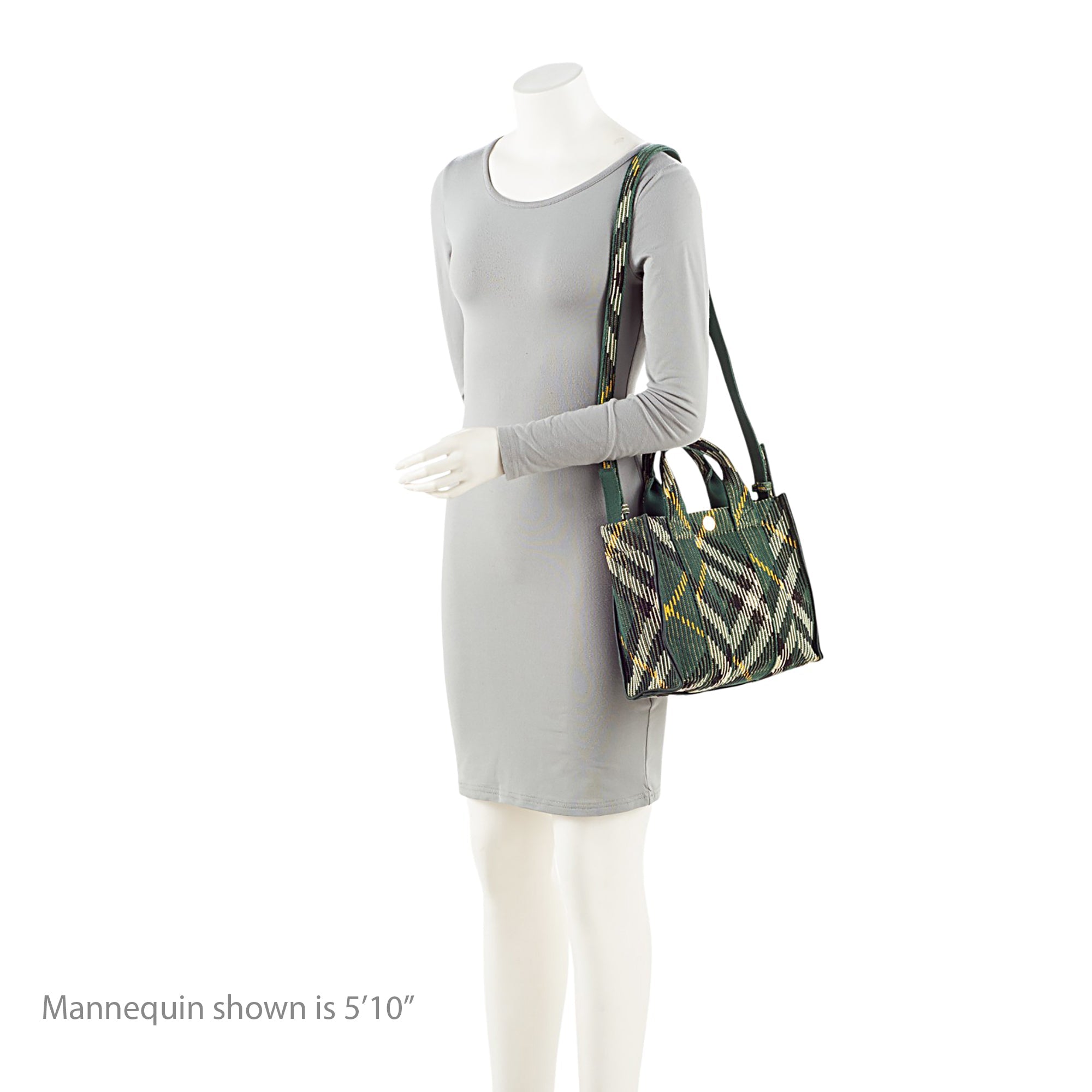 Burberry Knit Check Scarlet Mini Tote
