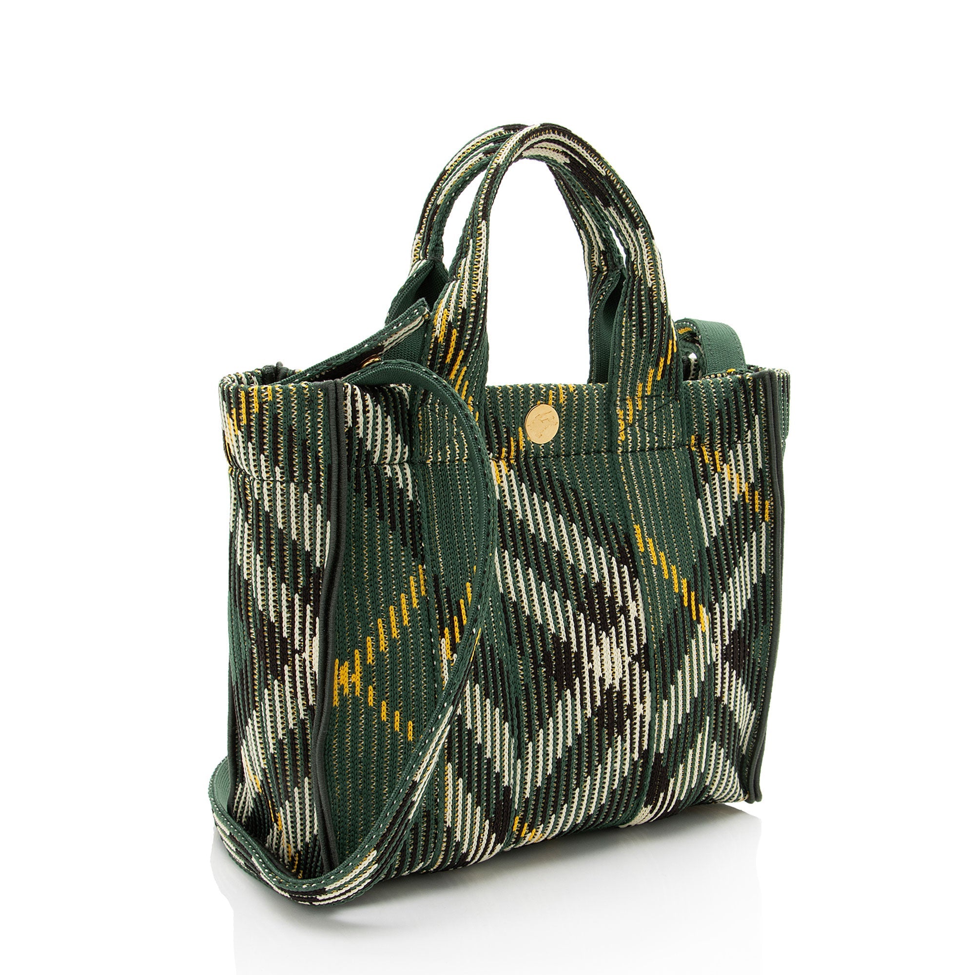 Burberry Knit Check Scarlet Mini Tote