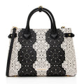 Burberry Laser Cut Leather Banner Medium Tote (SHF-22096)