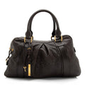 Burberry Leather Ashbury Double Zip Large Bowling Bag (SHF-23880)