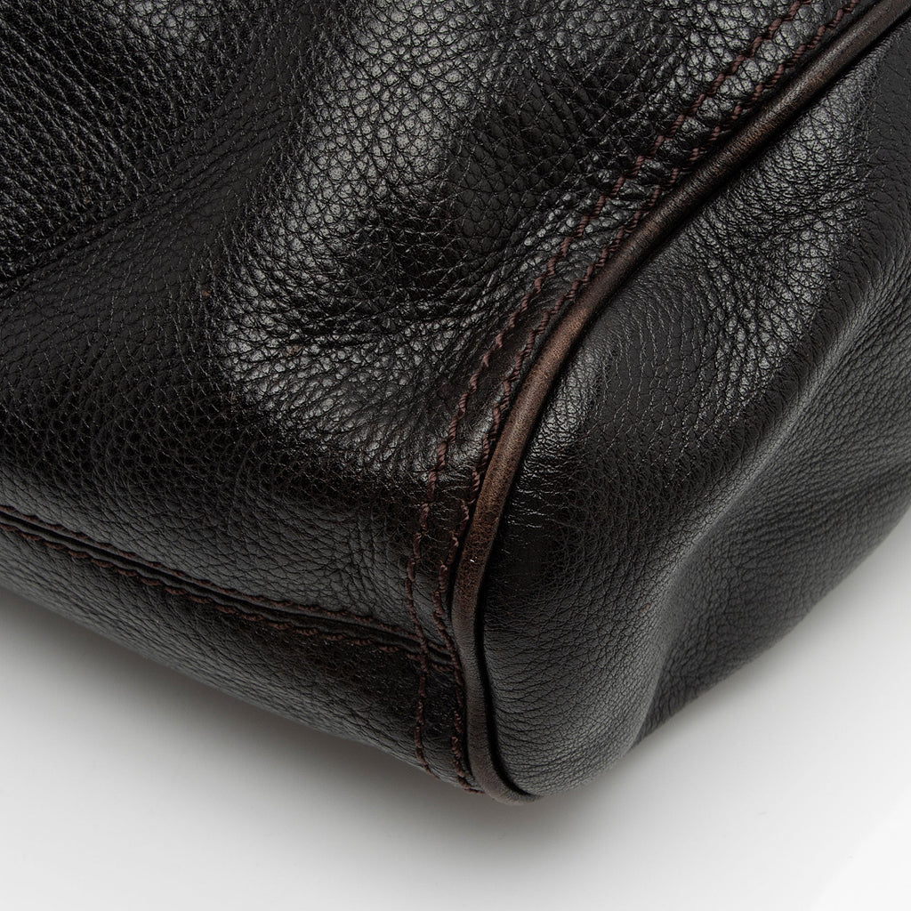Burberry Leather Belted Tote (SHF-qVb30x)