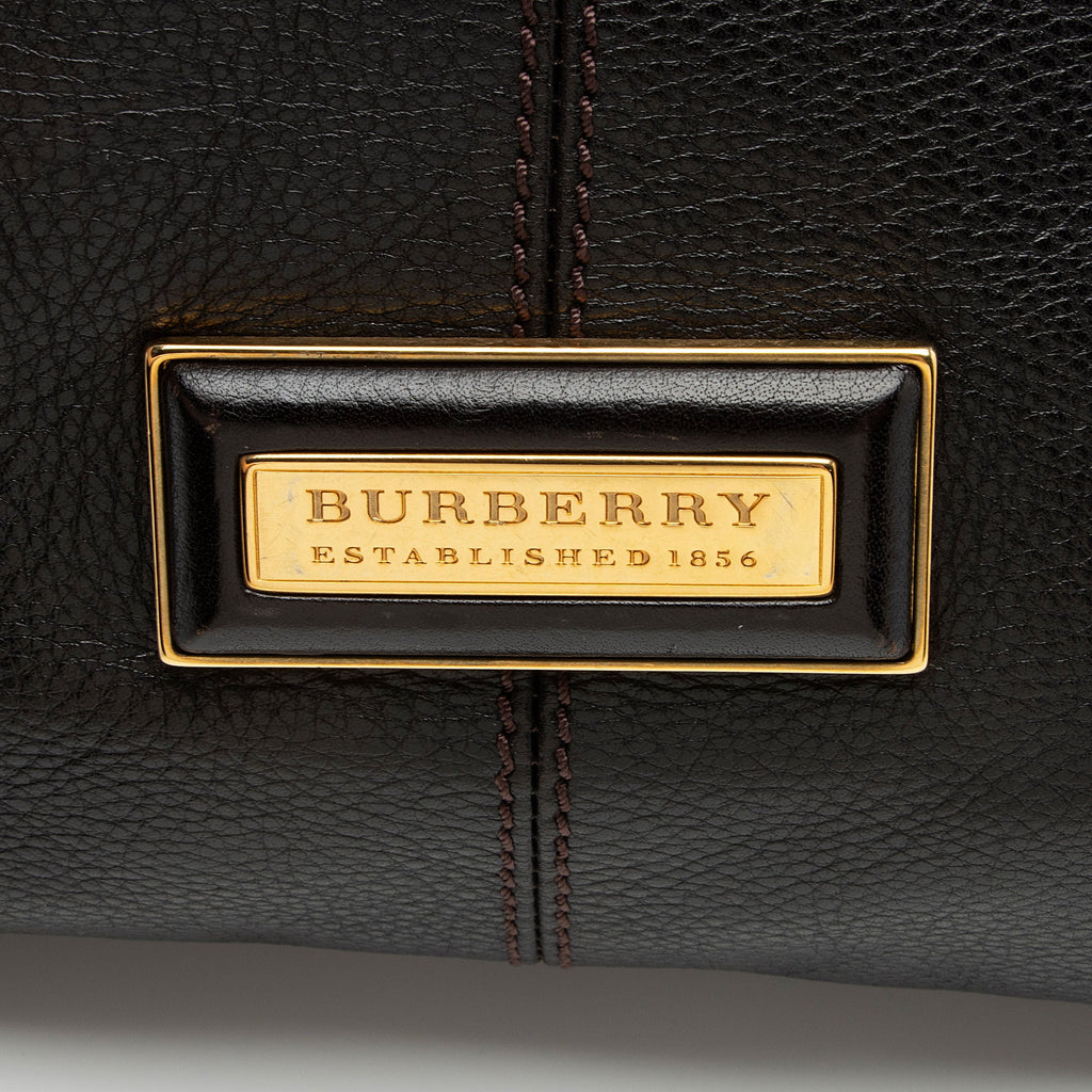 Burberry Leather Belted Tote (SHF-qVb30x)