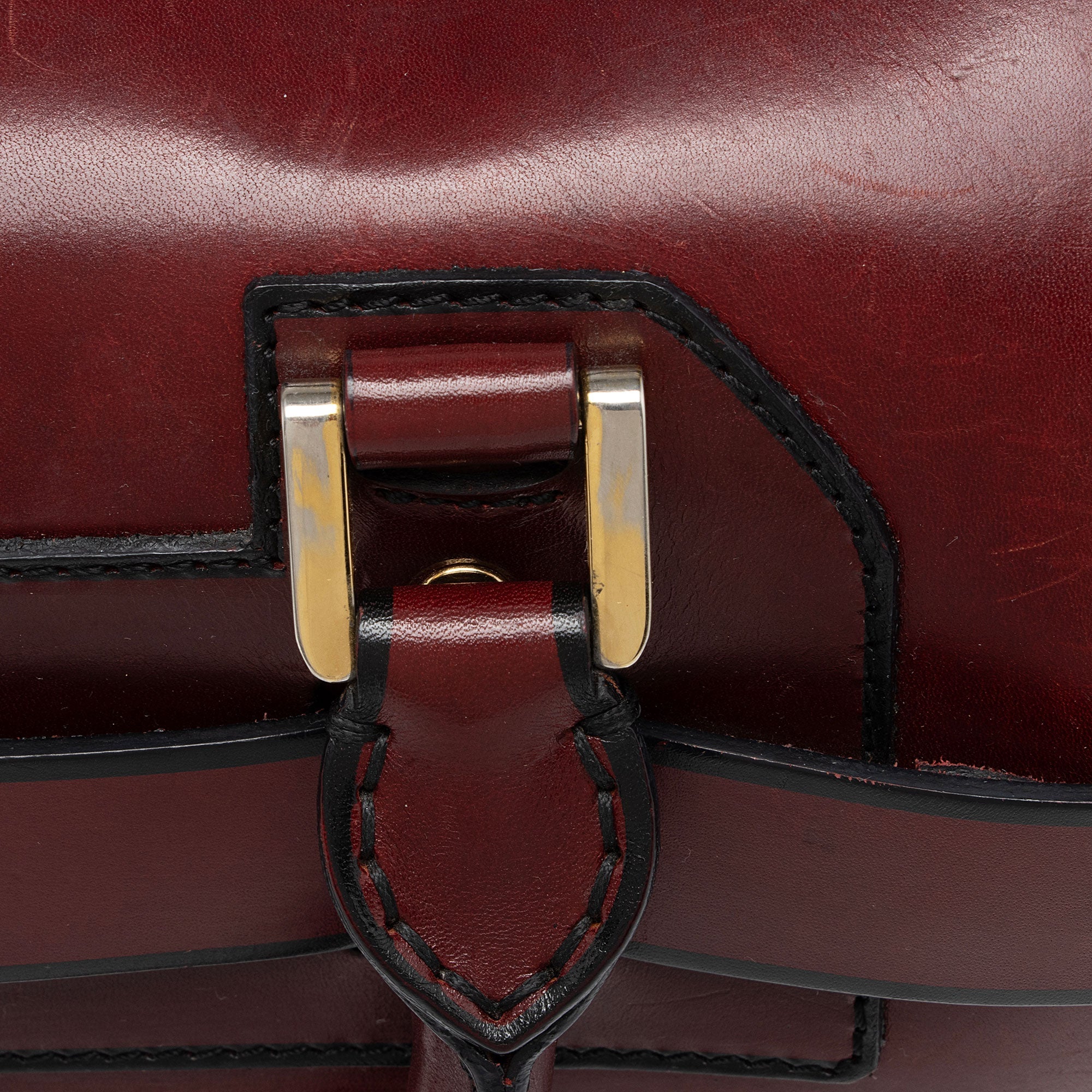 Burberry Leather Bridle Alchester Medium Bowling Bag (SHF-6975R8)