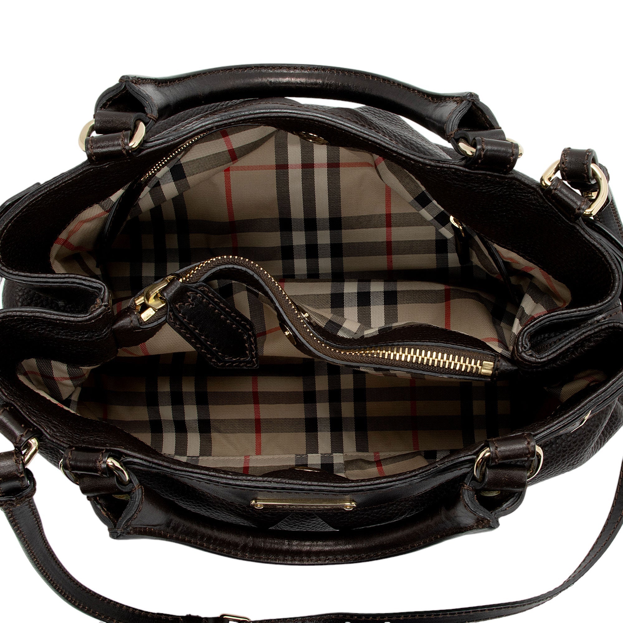 Burberry Leather Buckle Satchel (SHF-OSbihJ)