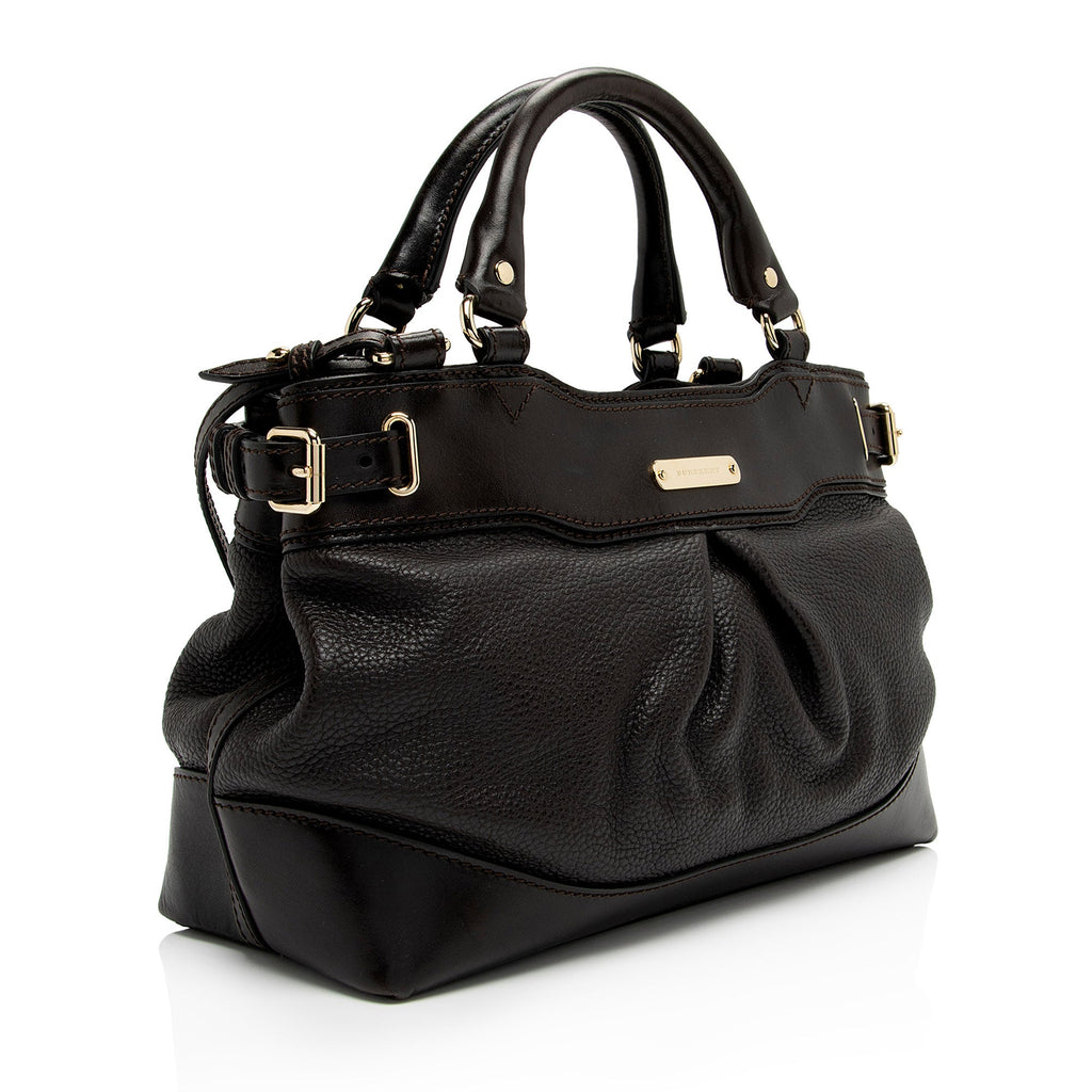 Burberry Leather Buckle Satchel (SHF-OSbihJ)