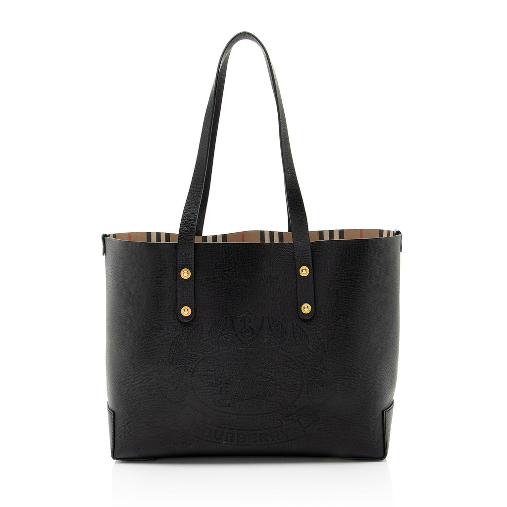 Burberry Leather Crest Small Tote
