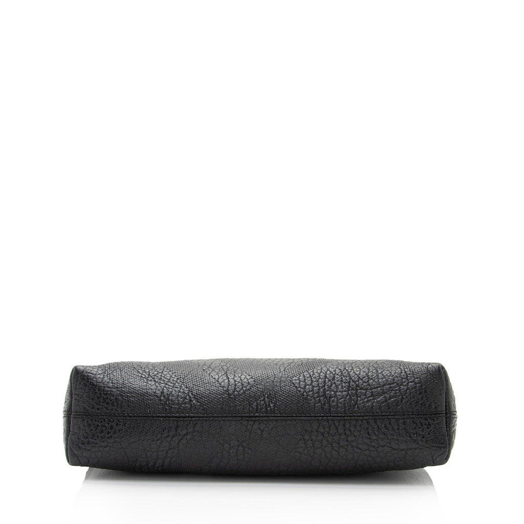Burberry Leather Embossed Check Chichester Clutch (SHF-TC4VkJ)