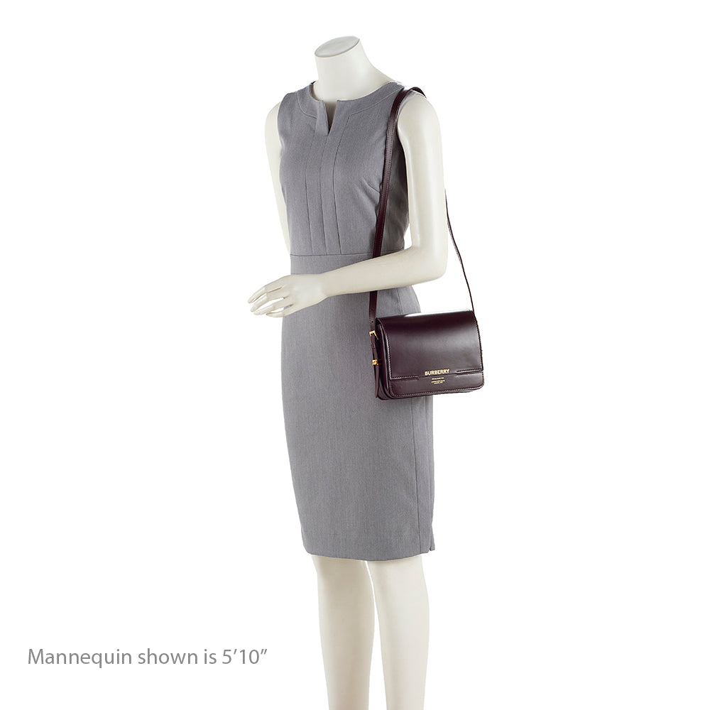Burberry Leather Grace Small Flap Shoulder Bag (SHF-18300)